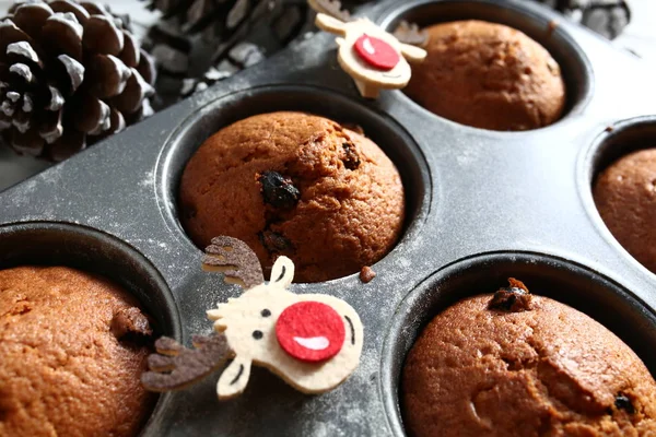 Cupcakes Noël Décoration Noël Les Vacances Arrivent Joyeux Noël Bonne — Photo