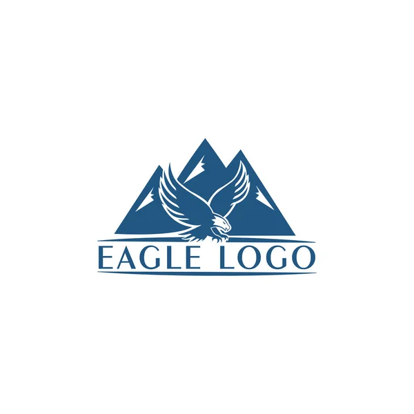 Eagle Mountain Vektör Logo Simge Kavramı Tasarlamak Kuş Logosu Kartal — Stok Vektör