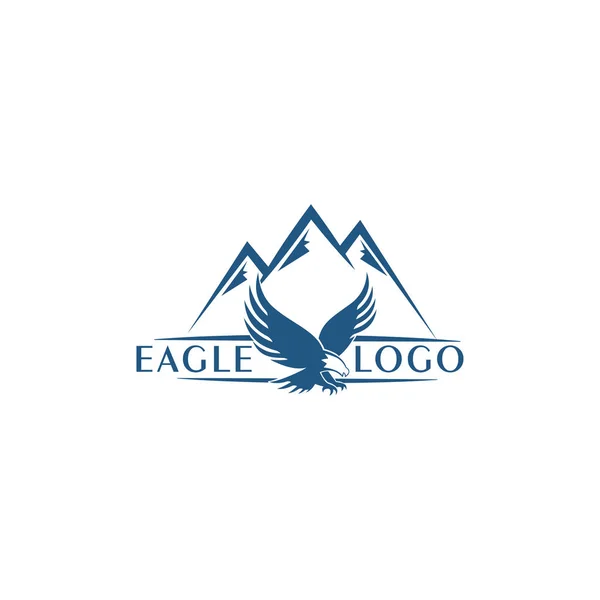 Eagle Mountain Vektör Logo Simge Kavramı Tasarlamak Kuş Logosu Kartal — Stok Vektör