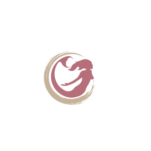 Projeto Ícone Logotipo Sereia Ilustração Vetorial Sereia Vetor Silhueta Ilustração —  Vetores de Stock