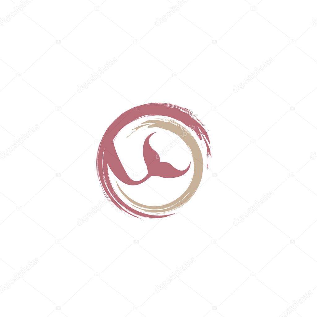 Mermaid logo icon design, vector illustration. mermaid vector silhouette illustration. Mermaid tail  logo vector.