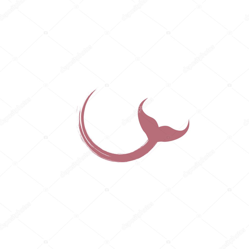Mermaid logo icon design, vector illustration. mermaid vector silhouette illustration. Mermaid tail  logo vector.