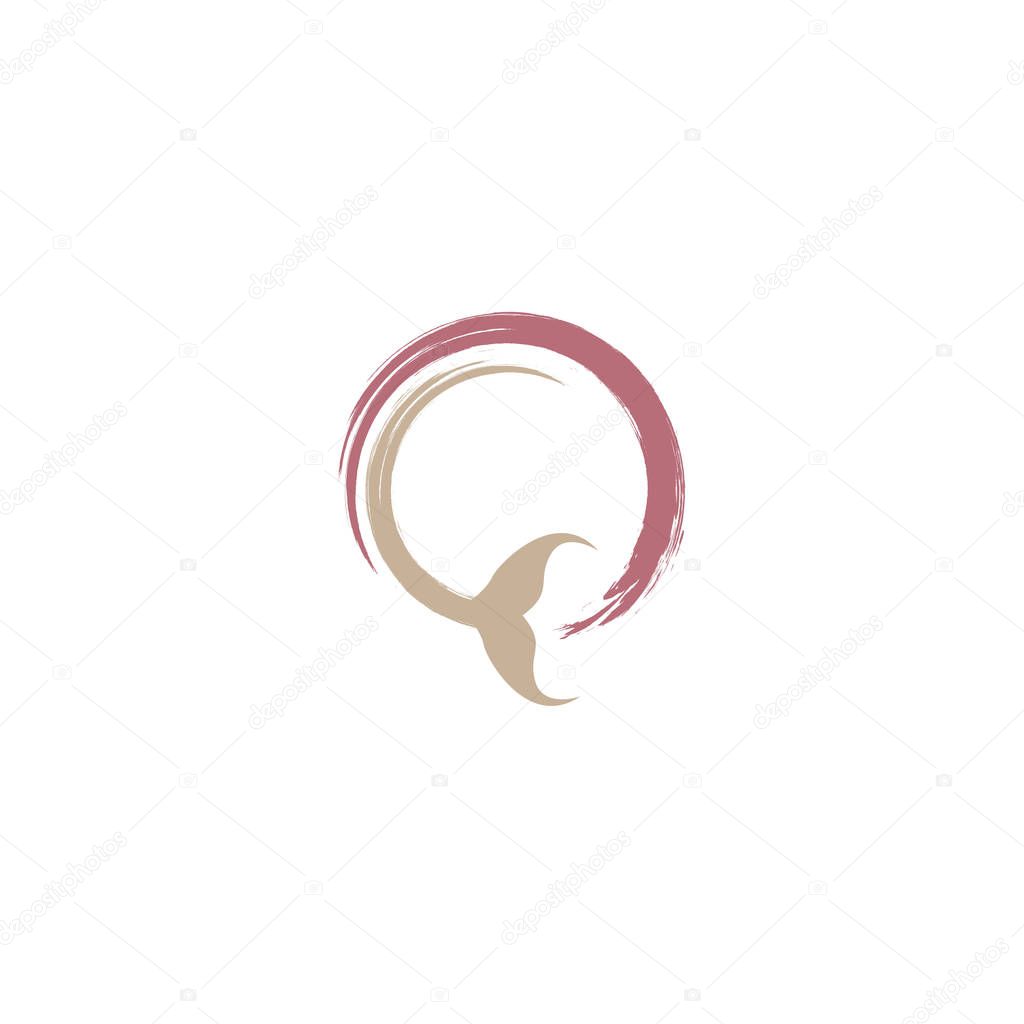 Mermaid logo icon design, vector illustration. mermaid vector silhouette illustration. Mermaid tail  logo vector.