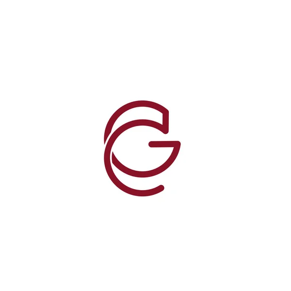Soyut Mektup Ilk Logosu Geometri Alfabe Simge Vektör Logo Şablonu — Stok Vektör