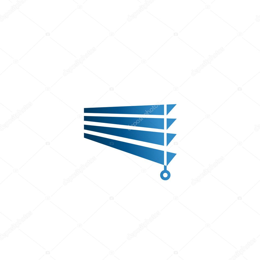 Windows coverings logo vector abstract graphicWindow coverings icon. simple Window coverings logo concept on white background.