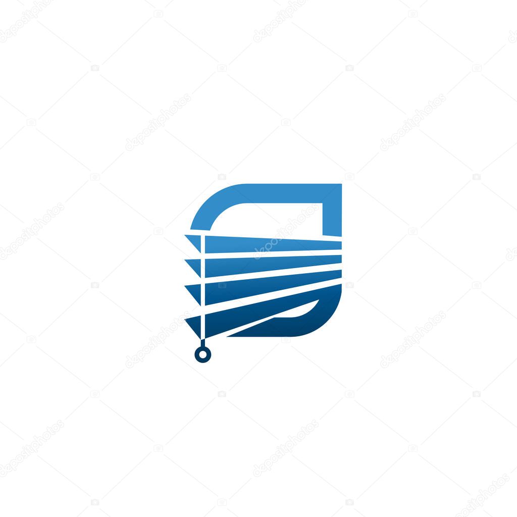 Windows coverings logo vector abstract graphicWindow coverings icon. simple Window coverings logo concept on white background.