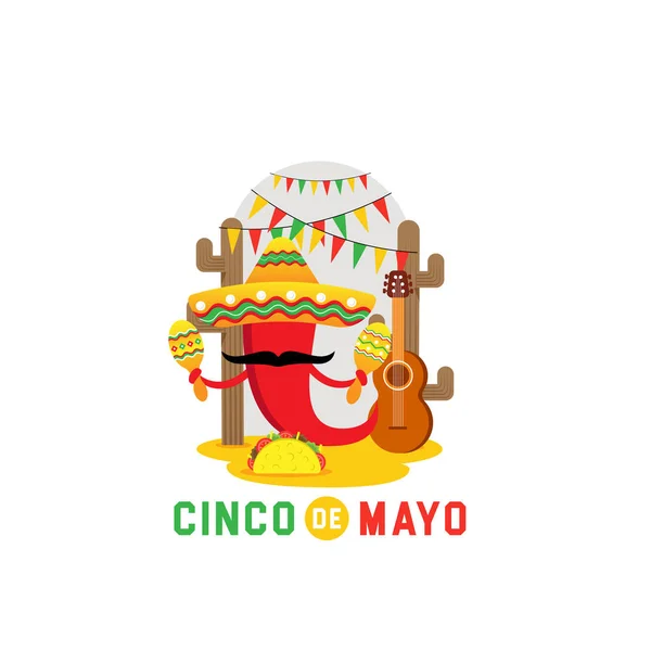 Cinco Mayo Mayo Tipografía Vector Banner Diseño México Para Tarjetas — Vector de stock