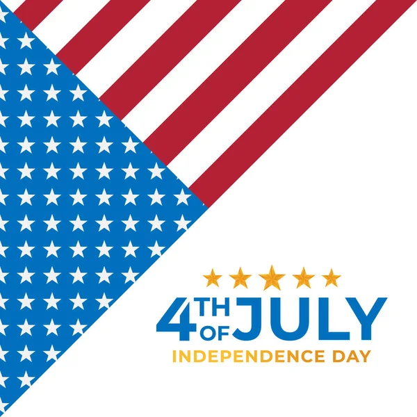 Luglio Giorno Dell Indipendenza Degli Stati Uniti America Banner Sfondo — Vettoriale Stock