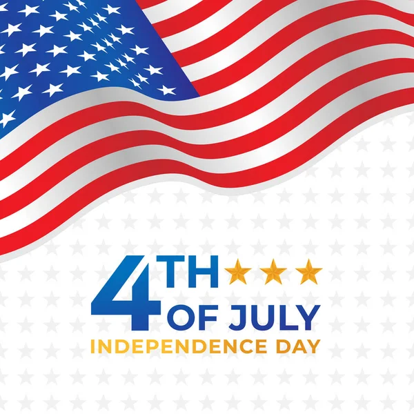 Quarta Julho Dia Independência Dos Estados Unidos América Banner Background —  Vetores de Stock