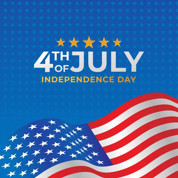 Luglio Giorno Dell Indipendenza Degli Stati Uniti America Banner Sfondo — Vettoriale Stock