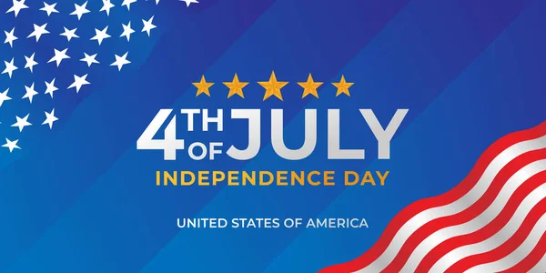 Quarta Julho Dia Independência Dos Estados Unidos América Banner Background —  Vetores de Stock