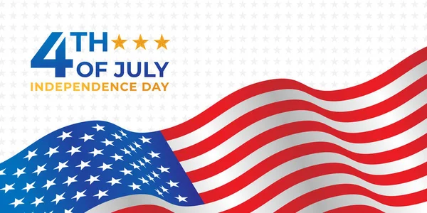 Quarta Julho Dia Independência Dos Estados Unidos América Banner Background —  Vetores de Stock