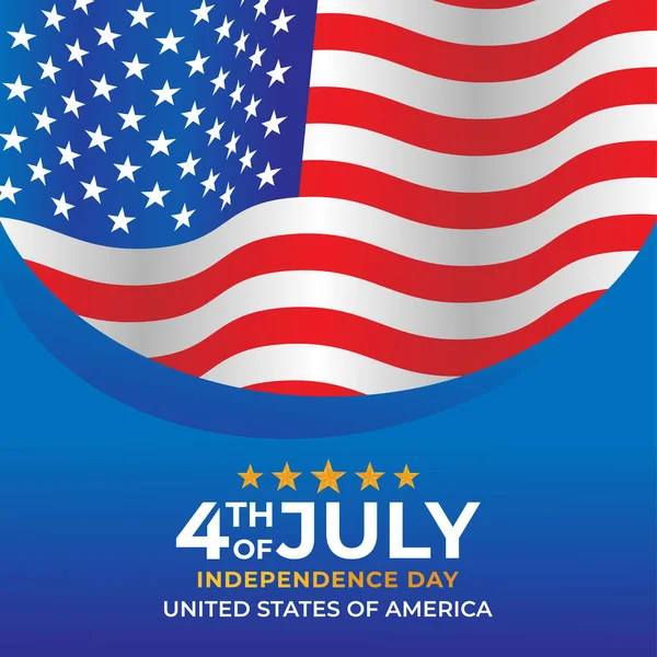 Quarta Julho Dia Independência Dos Estados Unidos América Banner Background —  Vetores de Stock