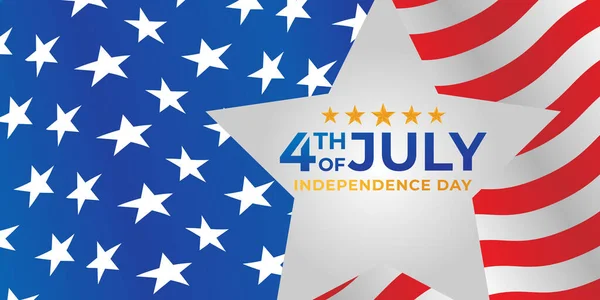 Quarta Julho Dia Independência Dos Estados Unidos América Banner Background —  Vetores de Stock