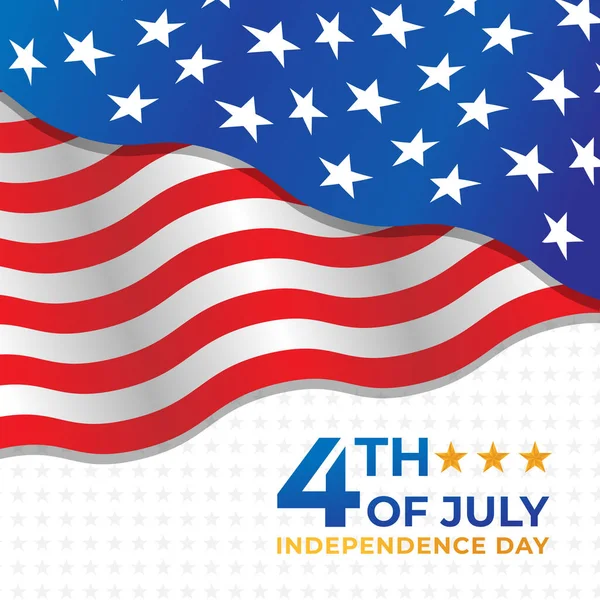 Quarta Julho Dia Independência Dos Estados Unidos América Banner Background —  Vetores de Stock