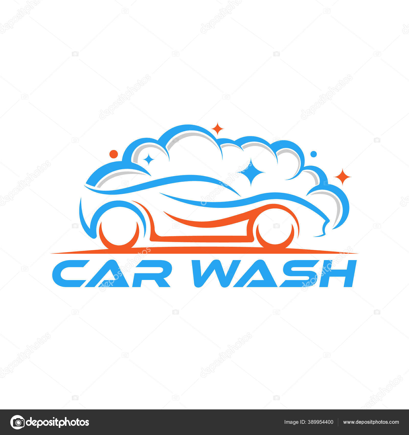 CAR WASH LOGO Stock Vector