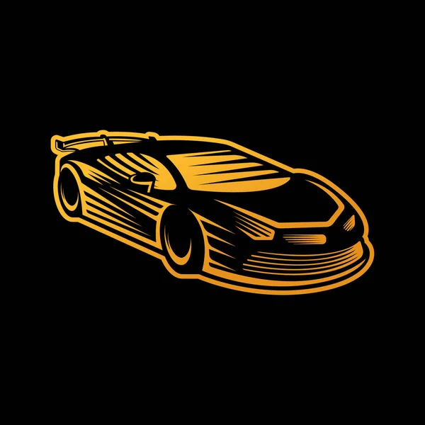 Otomobil Logosu Vektör Llüstrasyon Şablonu Modern Sport Car Vektör Logosu — Stok Vektör