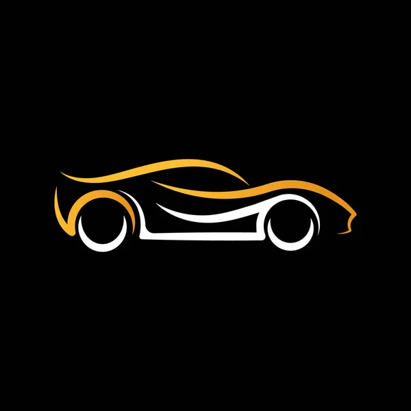 자동차 아이콘 Vector Illustration Template 스포츠 로고는 실루엣 디자인의 아이콘이다 — 스톡 벡터