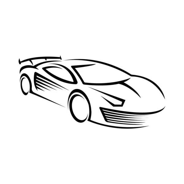 Auto Car Logo Icono Vector Plantilla Ilustración Diseño Silueta Icono — Vector de stock