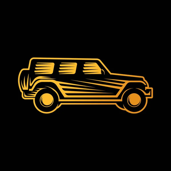 Illustration Vectorielle Logo Aventure Voiture Hors Route Offroad Suv Voiture — Image vectorielle