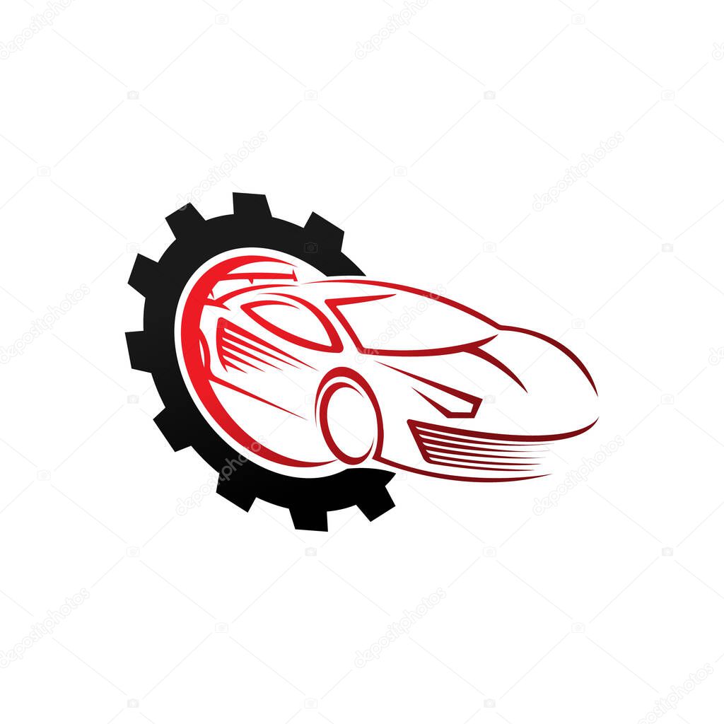 Auto Car Logo icon Vector Illustration template. Modern Sport Car vector logo icon silhouette design. Auto Car logo vector illustration for car repair, dealer, garage and service.