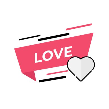 Sosyal medya için sevgi düğmesi simgesi vektörü. Aşk simgesi Vektör tasarım şablonu. Video kanalı, blog, sosyal medya konsepti ve arkaplan pankartı için aşk simgesi veya düğmesi