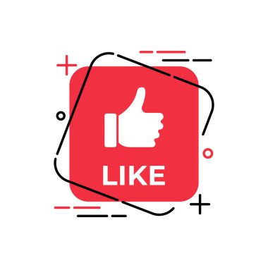 Sosyal medya için düğme simgesi gibi. Parmaklıklar Yukarı simge düğmesi Vektör tasarım şablonu. Video kanalı, blog, sosyal medya ve arkaplan pankartı için simge ya da düğme gibi