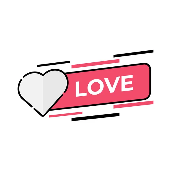 Vetor Ícone Botão Amor Para Mídias Sociais Ícone Amor Modelo —  Vetores de Stock