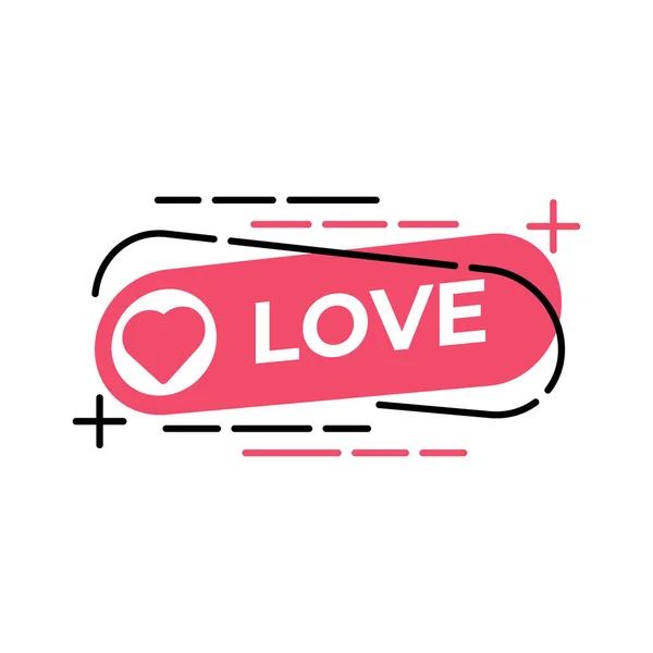 사랑은 미디어용 아이콘 벡터를 클릭합니다 Love Icon Vector 디자인 템플릿 — 스톡 벡터