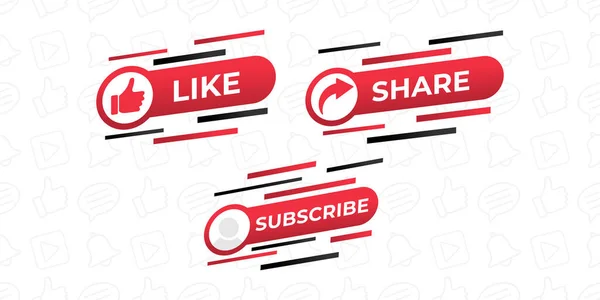 Like Share Comment Subscribe And Share Icon Button Vector Illustration Set Of Social Media Button Or Icon Vector Illustration Design Template For Video Channel Blog And Background Banner Concept Stock Images