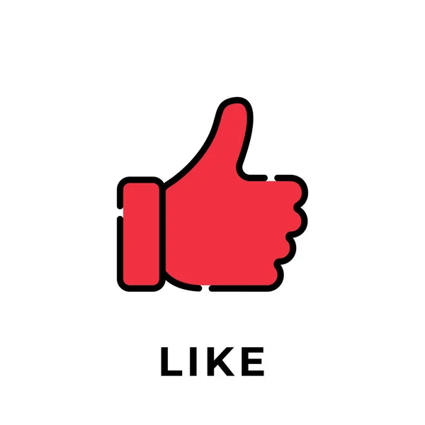 Значок Кнопки Социальных Сетей Thumbs Иконка Кнопки Векторные Иллюстрации Шаблон — стоковый вектор