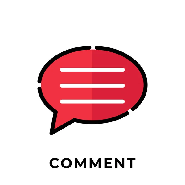 Symbol Vektor Für Kommentar Schaltfläche Für Soziale Medien Kommentar Symbol — Stockvektor