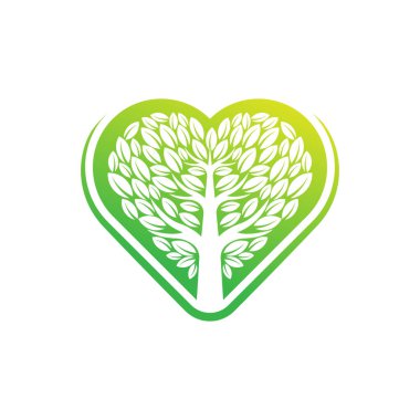 Ağaç Logosu tasarım vektör çizimi. Doğa, tarım ve tarım sektörü için yaratıcı tasarım konseptinde soyut ağaç logosu vektörü. Ağaç Logosu, simge, işaret ve sembol vektör tasarımı illüstrasyonu.