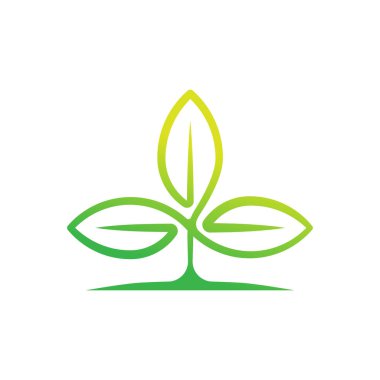 Yaprak Logosu tasarım vektör çizimi. Doğa, tarım ve tarım sektörü için yaratıcı tasarım konseptinde soyut Yaprak Logosu taşıyıcısı. Ağaç Yaprağı Logosu, simge, işaret ve sembol vektör tasarımı illüstrasyonu