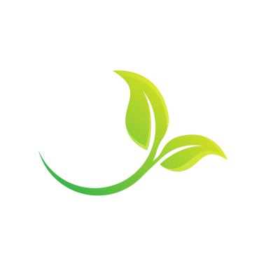 Yaprak ikonu tasarımı vektör çizimi. Doğa, tarım ve çiftlik işleri için soyut Yaprak ikonu vektör kavramı. Yeşil Ağaç Yaprağı Logosu, simge, işaret ve sembol vektör tasarımı illüstrasyonu.