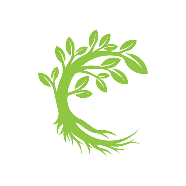 Ilustración Vectorial Diseño Logo Árbol Árbol Abstracto Logo Vector Concepto — Vector de stock