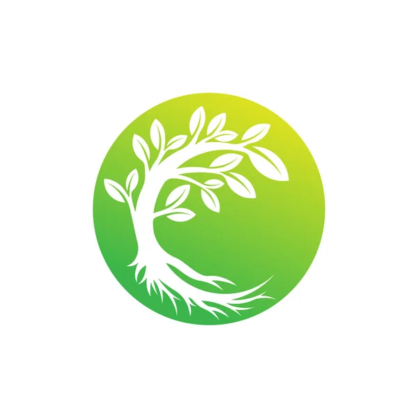 ツリーロゴデザインベクトルイラスト 概要自然 農業ビジネスのための創造的なデザインコンセプトにおけるツリーロゴベクトル ツリーロゴ アイコン 記号ベクトルデザインイラスト — ストックベクタ
