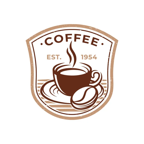 Ilustracja Wektora Projektowania Logo Kawy Retro Vintage Coffee Logo Wektor — Wektor stockowy