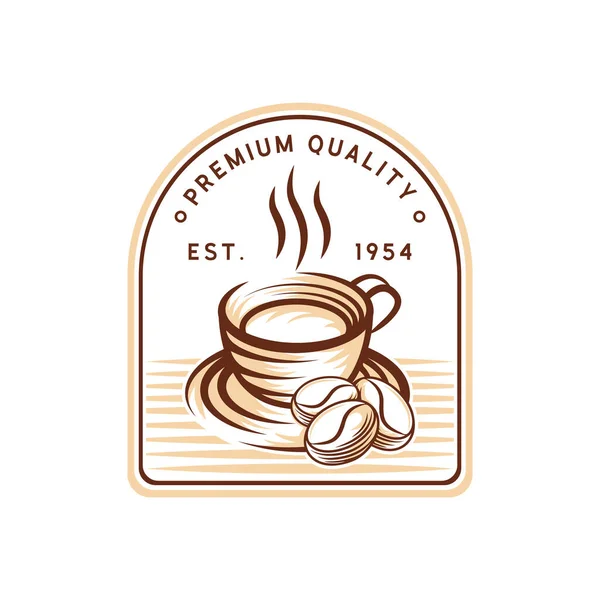 Coffee Logo Design Vector Illustration Retro Vintage Coffee Logo Vector — Stock Vector