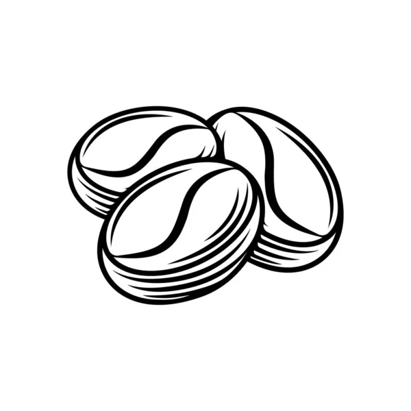Zilustrowanie Wektora Projektu Coffee Beans Logo Vintage Coffee Beans Logo — Wektor stockowy