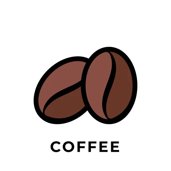 Granos Café Icono Vector Diseño Ilustración Icono Café Vector Aislado — Archivo Imágenes Vectoriales