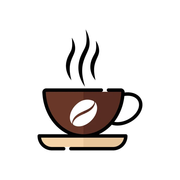 Koffie Cup Pictogram Vector Ontwerp Illustratie Kopje Koffie Pictogram Vector — Stockvector