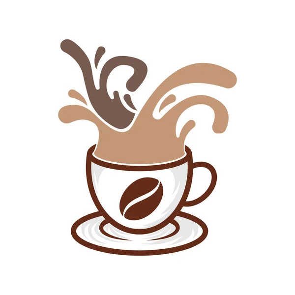 Koffie Logo Ontwerp Vector Illustratie Vintage Coffee Logo Vector Design — Stockvector