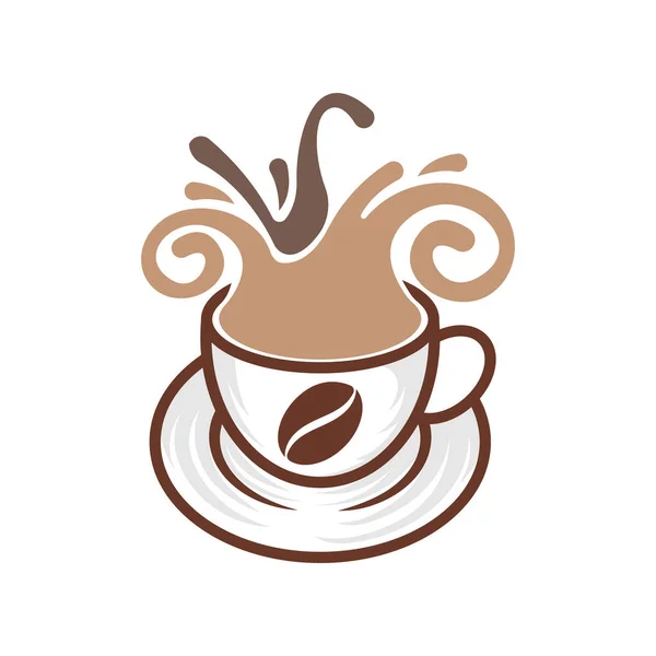Kaffee Logo Design Vektor Illustration Vintage Coffee Logo Vektor Designkonzept — Stockvektor