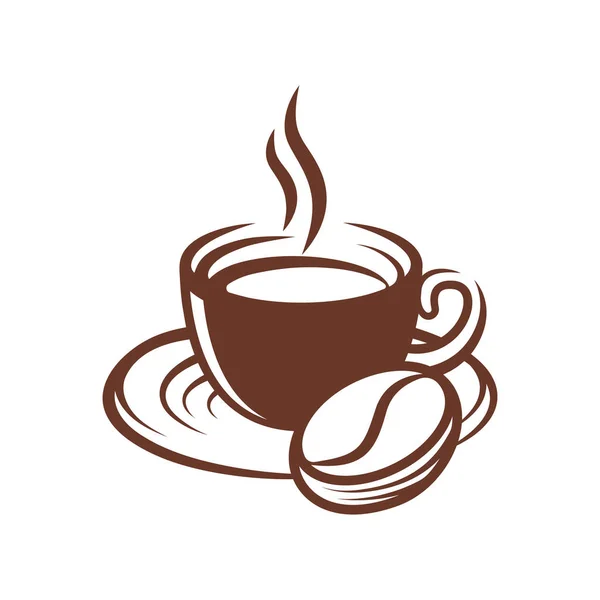Návrhová Vektorová Ilustrace Loga Kávy Vintage Coffee Logo Vektorový Design — Stockový vektor