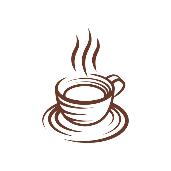 Koffie Logo Ontwerp Vector Illustratie Vintage Coffee Logo Vector Design — Stockvector
