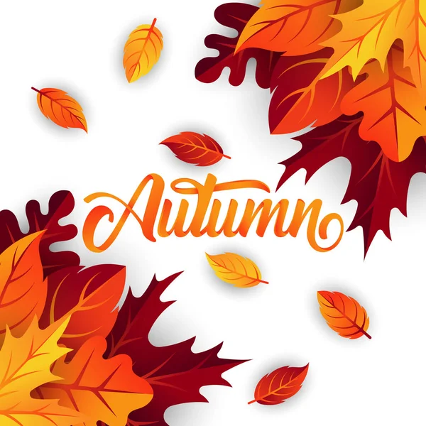 벡터를 시킨다 대한민국의 박정희 Abstract Autumn Background Design Template Poster — 스톡 벡터