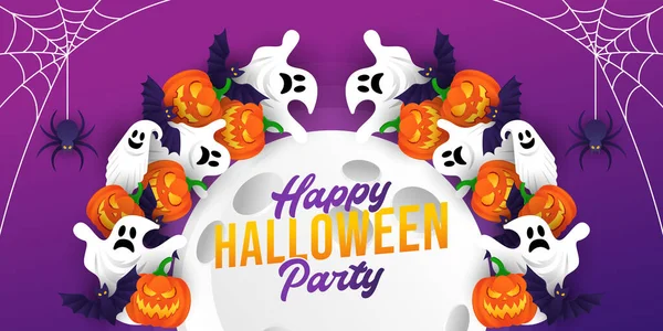 Halloween Bakgrund Vektor Illustration Design Mall Dekorativ Halloween Vektor Bakgrund — Stock vektor