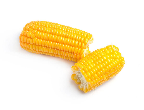 canned corn on white backgruond