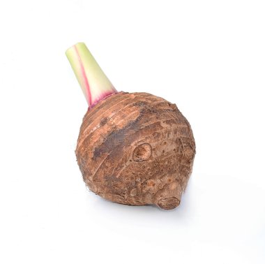 Taro beyaz arkaplanda izole edildi